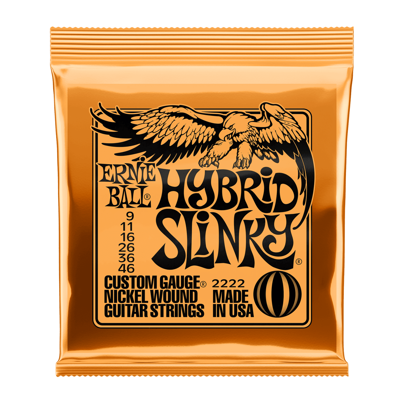 Ernie Ball Hybrid Slinky Nickel Wound Electric Guitar Strings .009 - .046 2