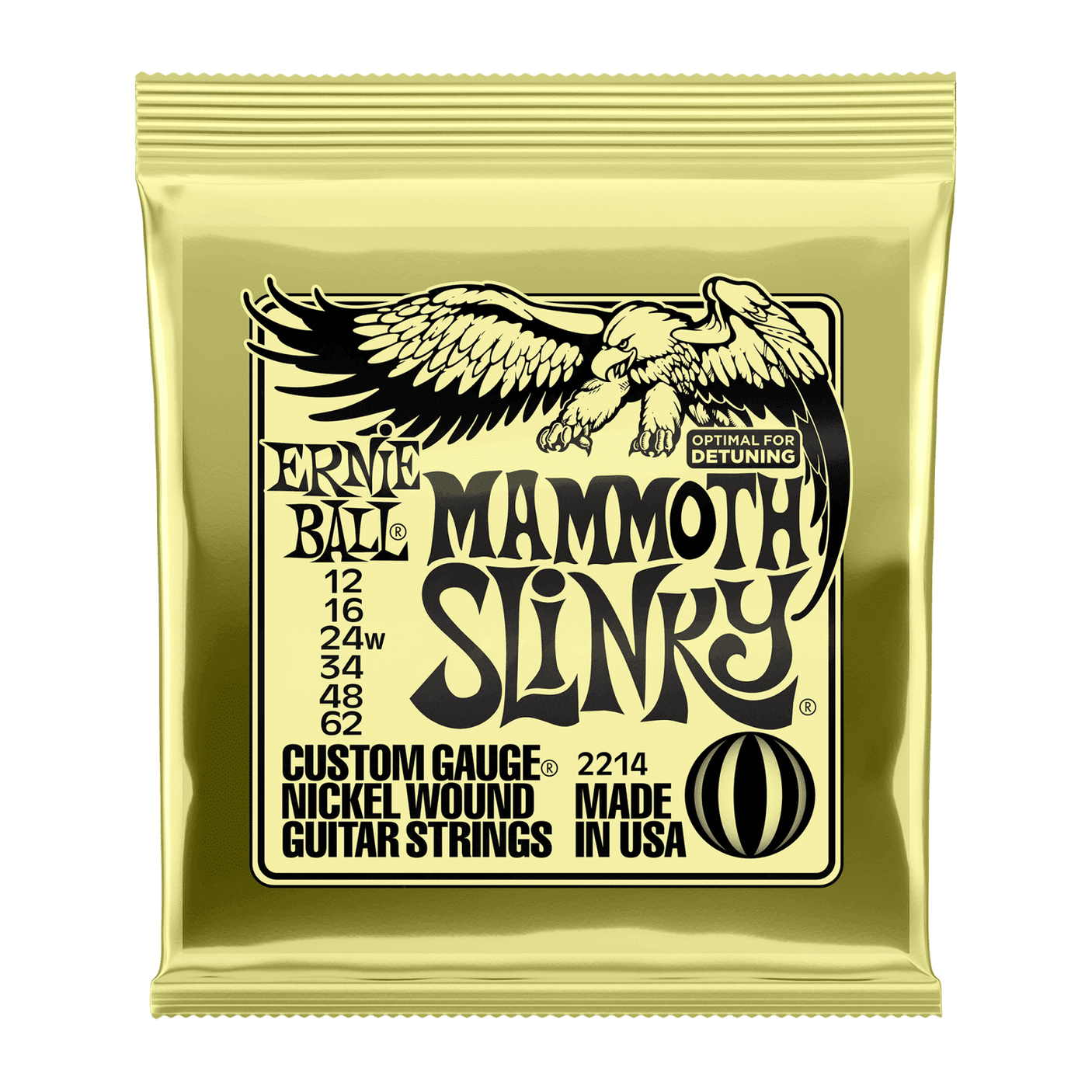 Ernie Ball Mammoth Slinky Nickel Wound Electric Guitar Strings .012 - .062 1