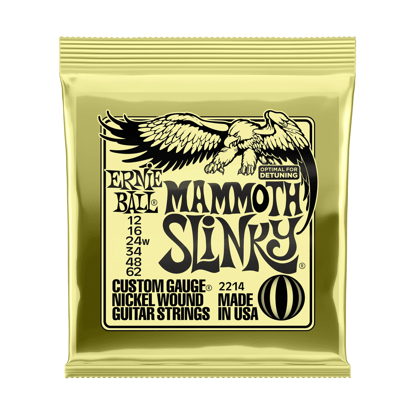 Ernie Ball Mammoth Slinky Nickel Wound Electric Guitar Strings .012 - .062 1