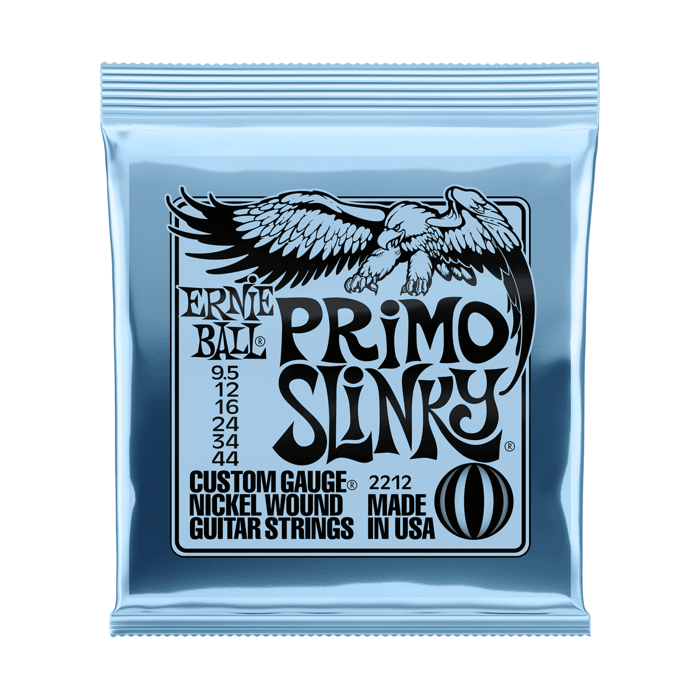 Ernie Ball Primo Slinky Nickel Wound Electric Guitar Strings .0095 -.044 1