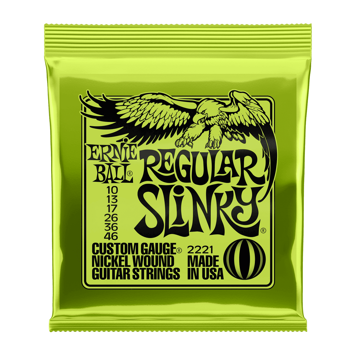 Ernie Ball Regular Slinky Nickel Wound Electric Guitar Strings .010 - .046 1