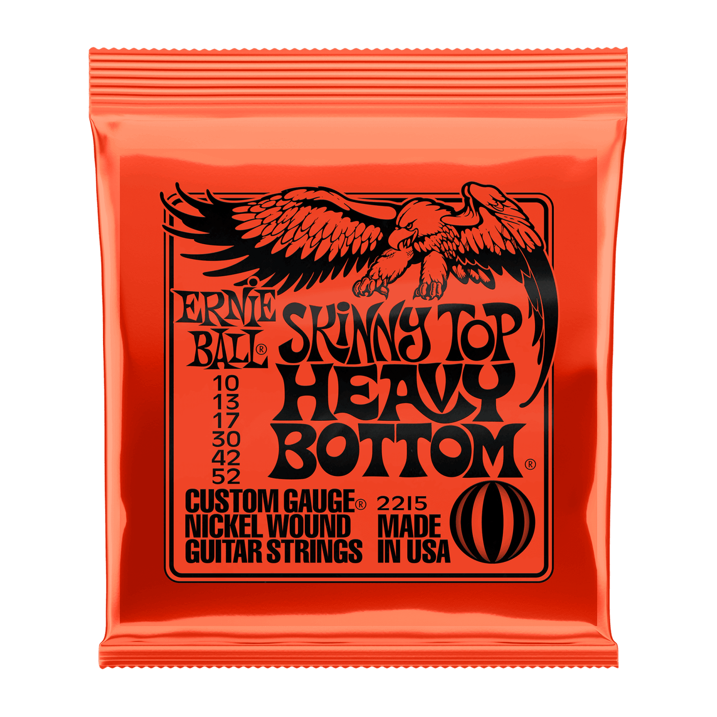 Ernie Ball Skinny Top Heavy Bottom Slinky Nickel Wound Electric Guitar Strings .010 - .052 1