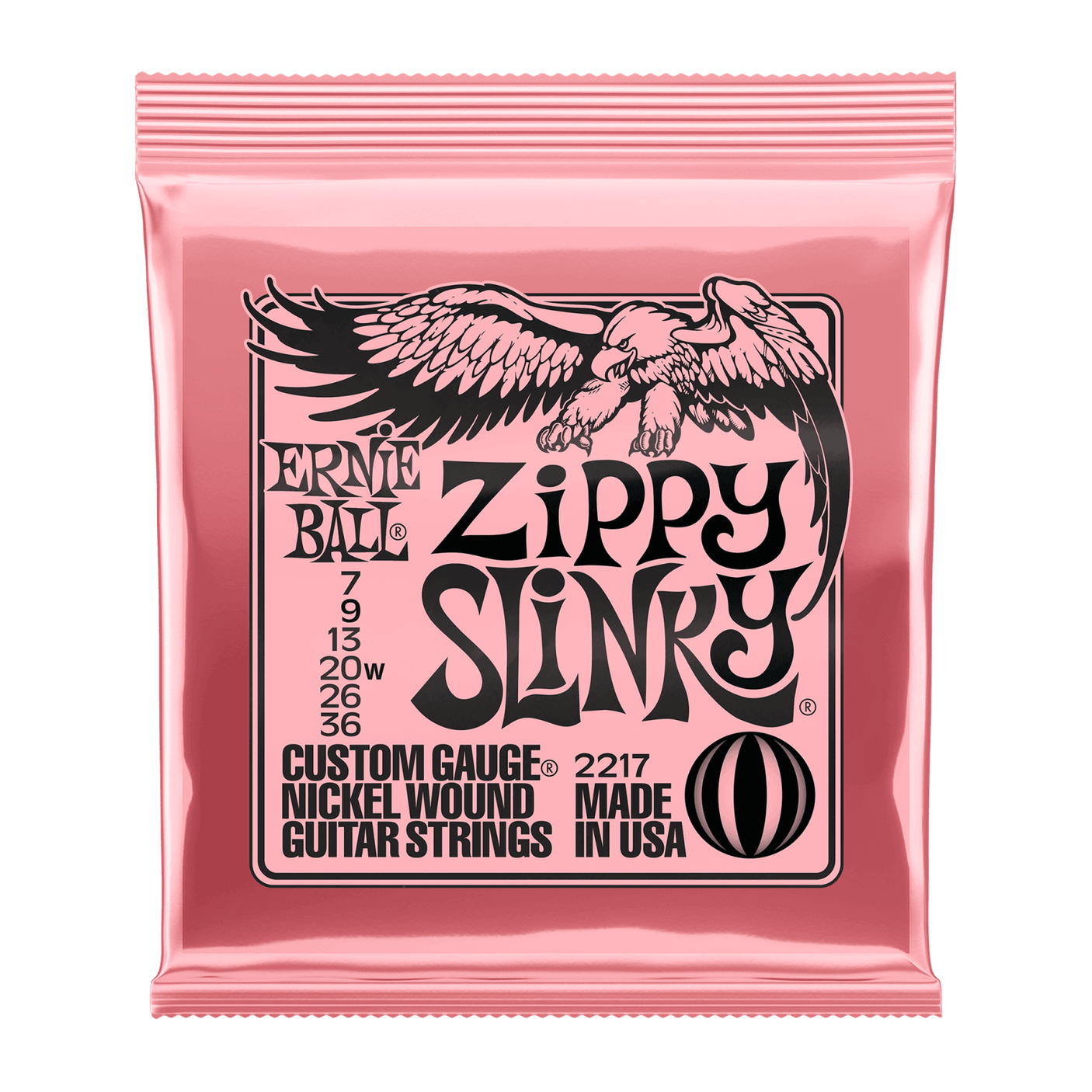 Ernie Ball Zippy Slinky Nickel Wound Electric Guitar Strings .007 - .036 1