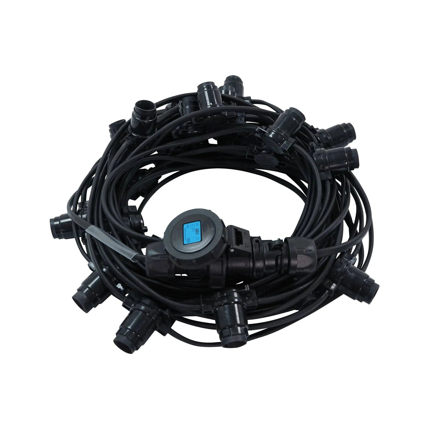 Elumen8 25m Heavy Duty Rubber Festoon String – 1m Spacing, 16A Plug & Socket Lamps Not Included 4