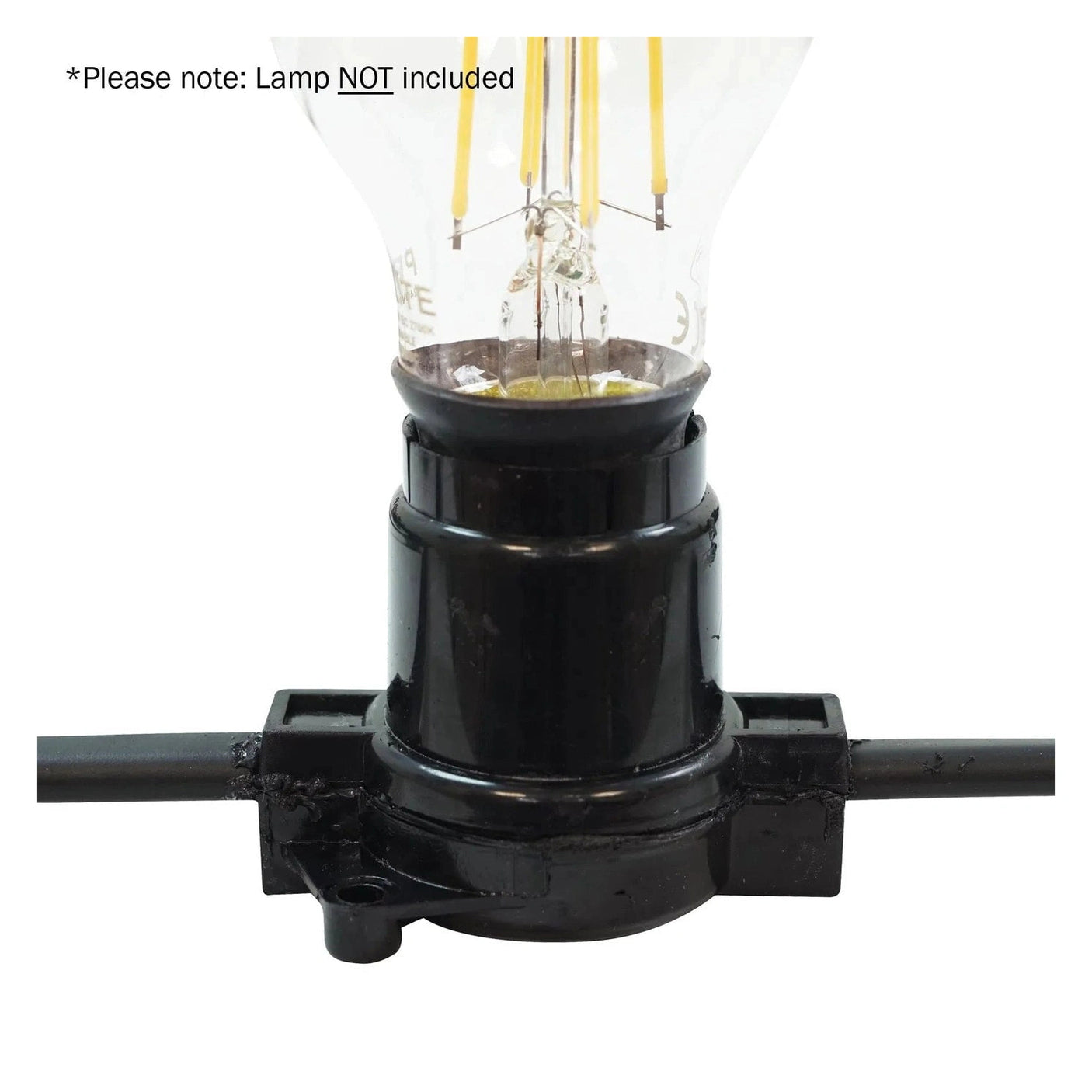 Elumen8 25m Heavy Duty Rubber Festoon String – 1m Spacing, 16A Plug & Socket Lamps Not Included 7