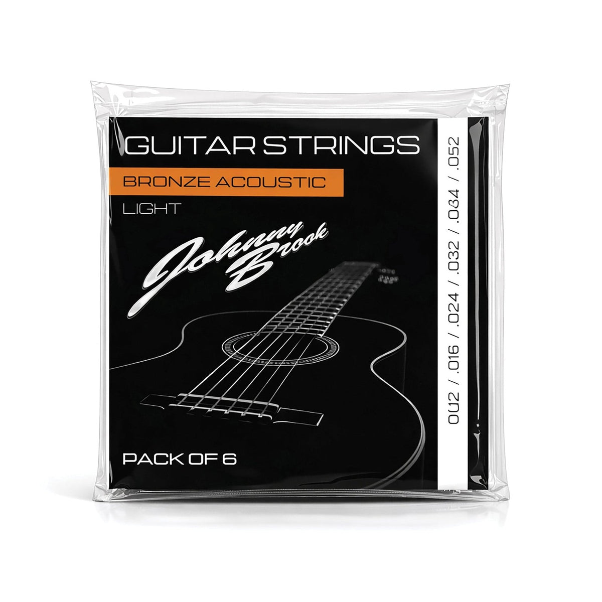 Johnny Brook Bronze Acoustic Guitar Strings, Light Gauge — Set Of 6 1