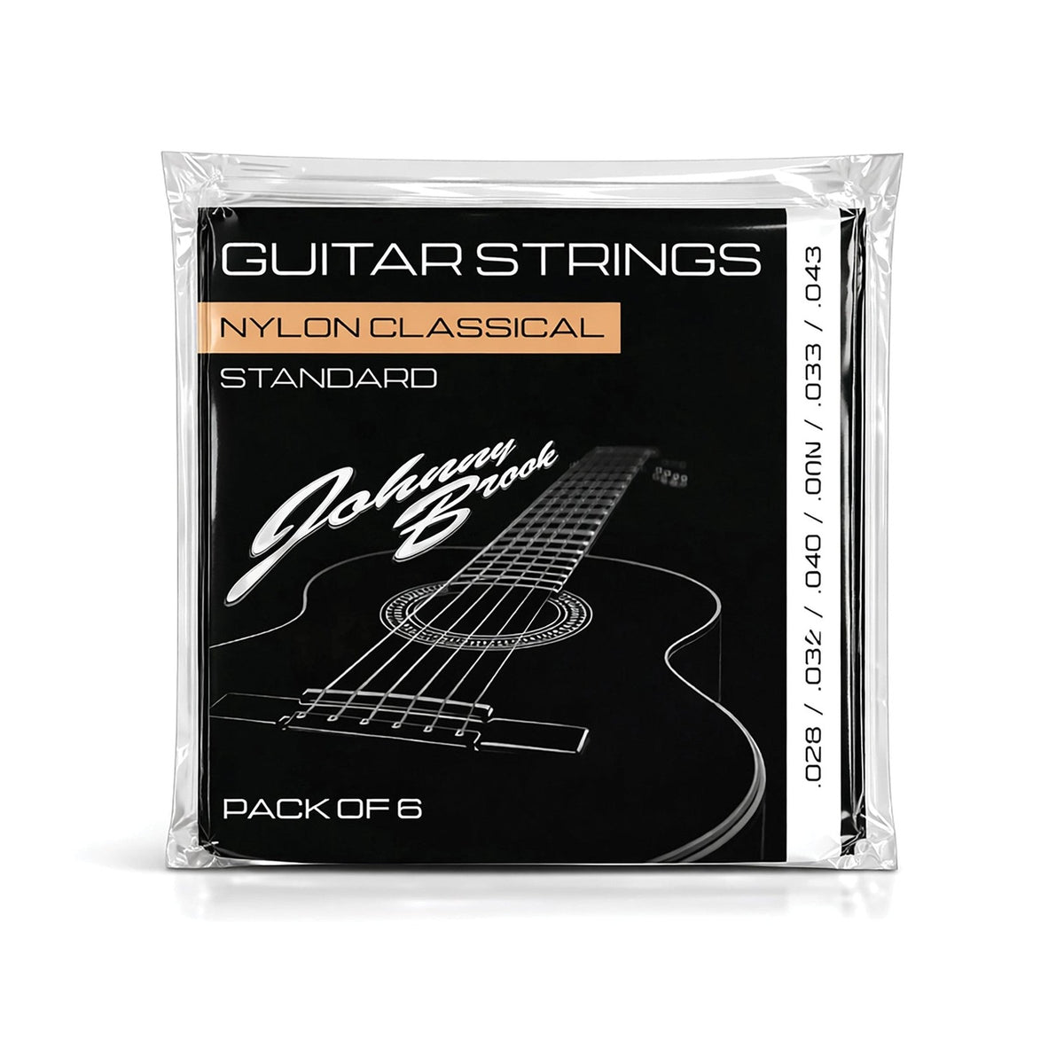 Johnny Brook Nylon Classical Guitar Strings, Standard Gauge — Set Of 6 1