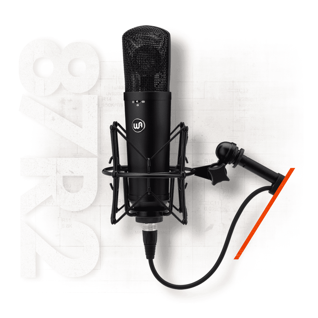 Warm Audio WA-87 R2 Large-Diaphragm Multi-Pattern Condenser Microphone Black 1