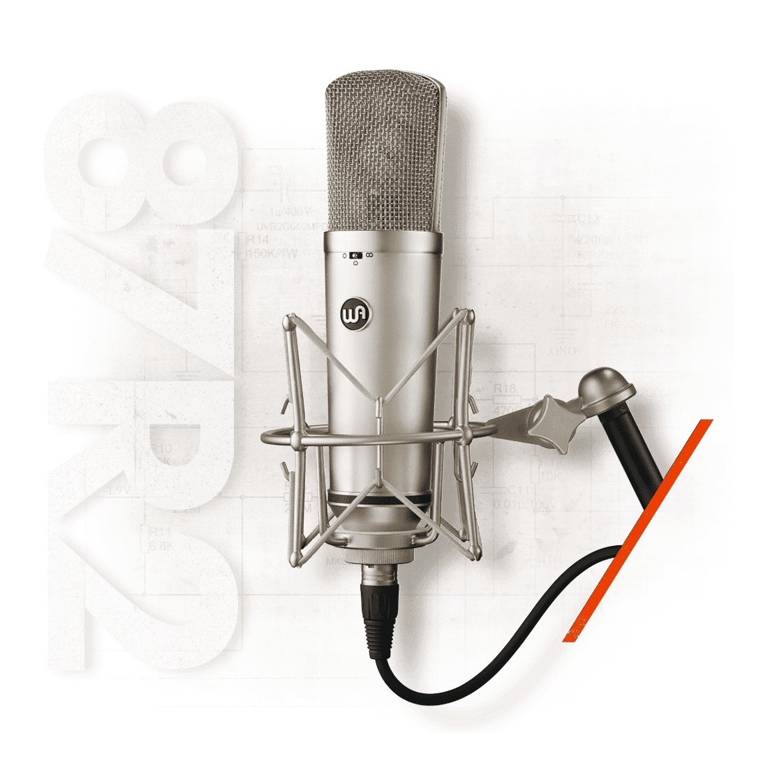 Warm Audio WA-87 R2 Large-Diaphragm Multi-Pattern Condenser Microphone Nickel 1