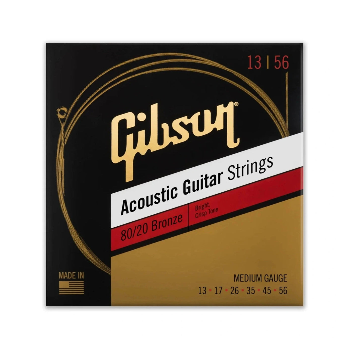 Gibson 80/20 Bronze 13-56 Acoustic Guitar Strings 1