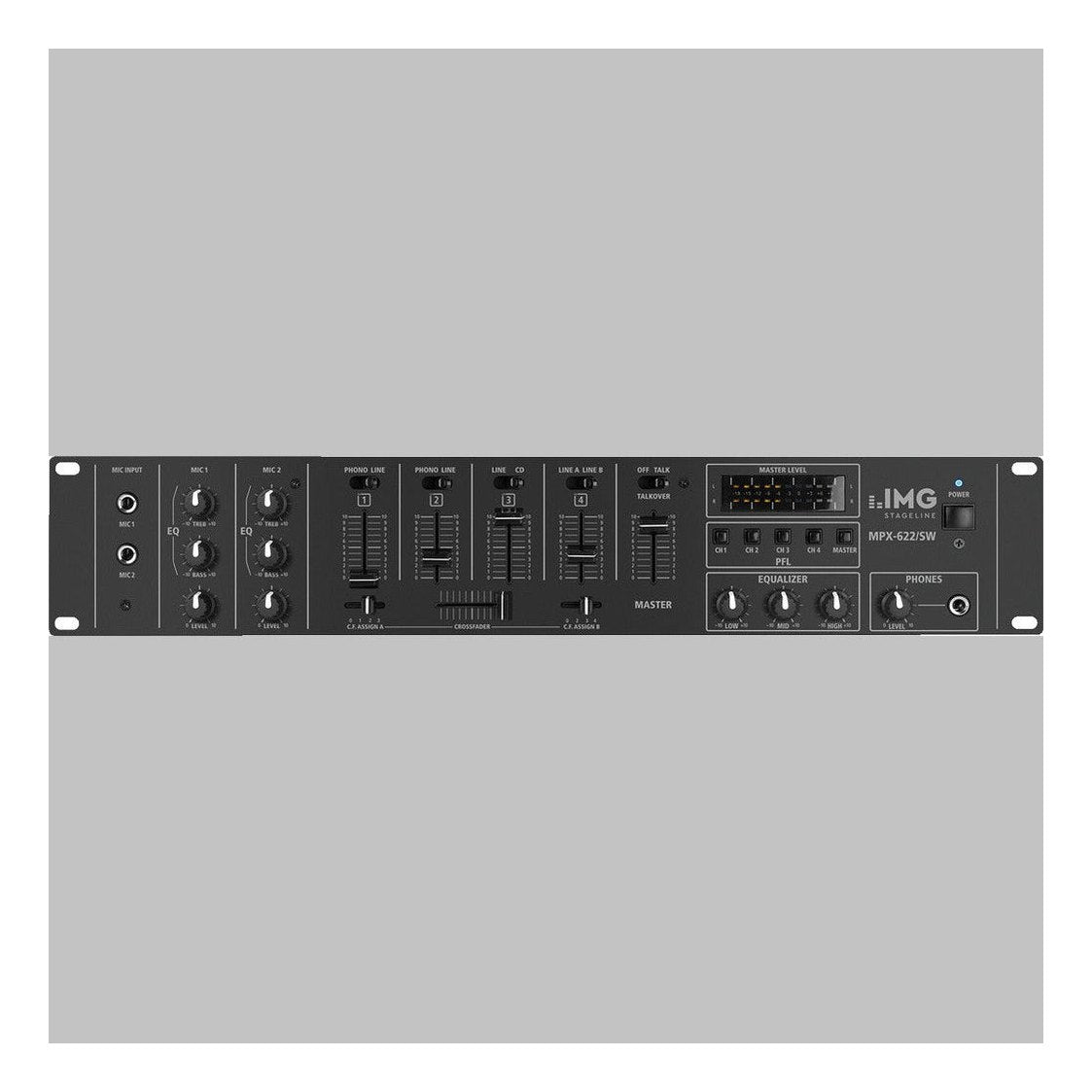 IMG Stageline MPX-622 6-Channel Stereo DJ Mixer 1