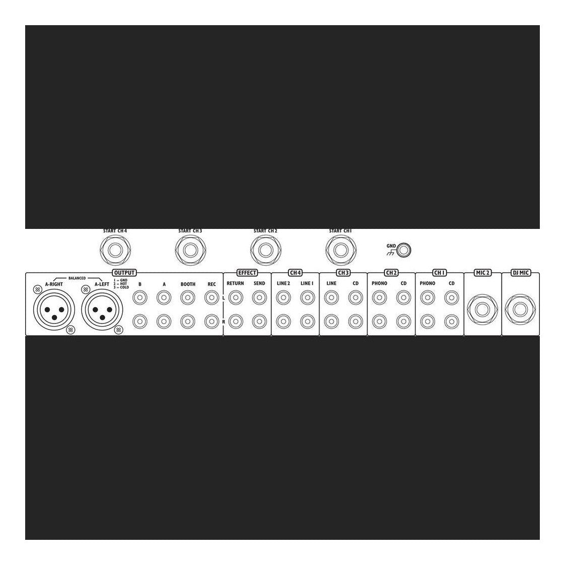 IMG Stageline MPX-206 6-Channel Stereo DJ Mixer 2