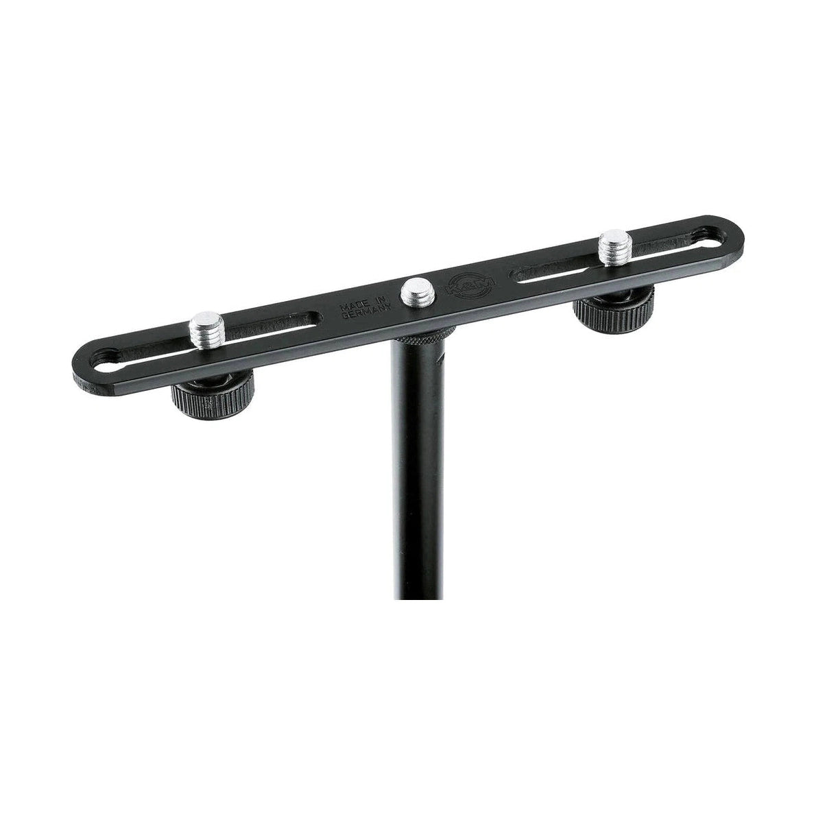 K&M 23550 Dual Microphone Bar with 3/8" Locking Screws 1