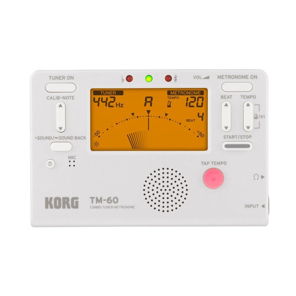 Korg TM-60 Combo Tuner/Metronome | White 1