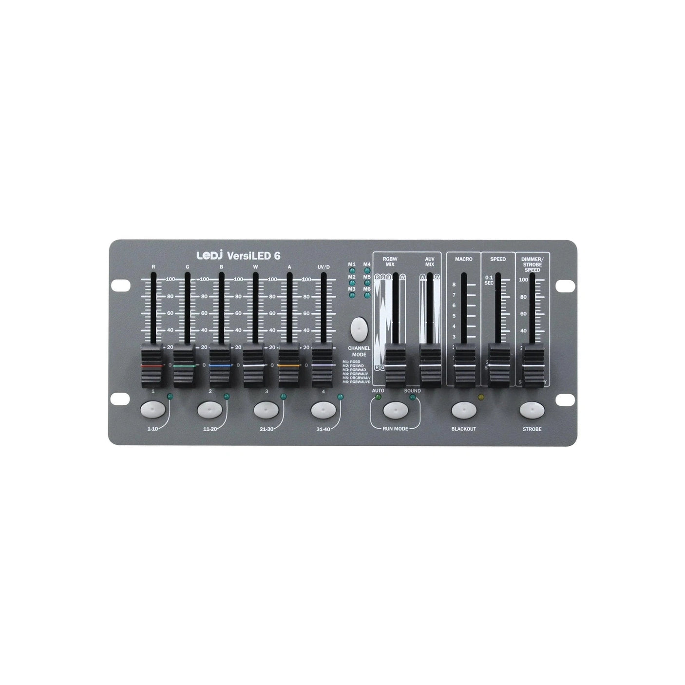 LEDJ VersiLED 6 Universal DMX Controller for RGB, RGBW & RGBWAUV LED Fixtures 1