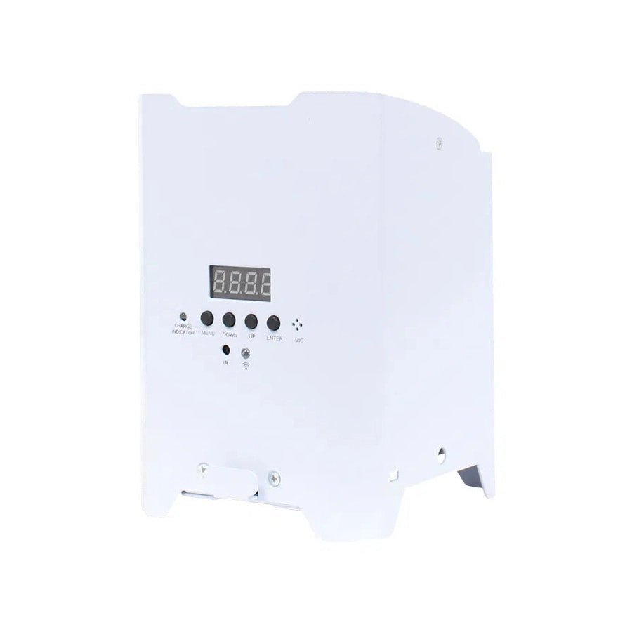 LEDj Rapid QB1 RGBA Battery Uplighter – 4 x 8W RGBA LEDs White 4