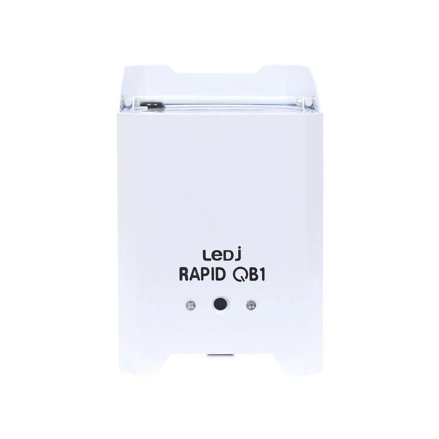 LEDj Rapid QB1 RGBA Battery Uplighter – 4 x 8W RGBA LEDs White 9