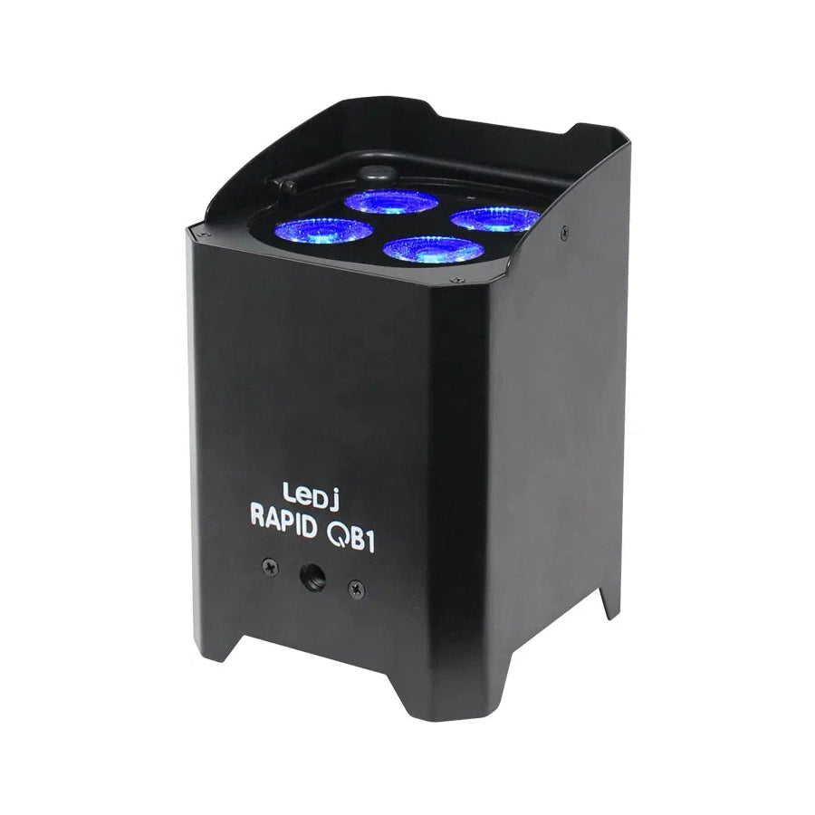 LEDj Rapid QB1 RGBW Battery Uplighter – 4 x 8W RGBW LEDs Black 2