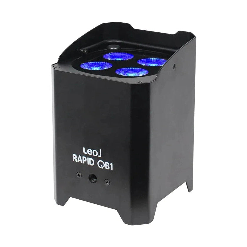 LEDj Rapid QB1 RGBW Battery Uplighter – 4 x 8W RGBW LEDs Black 2