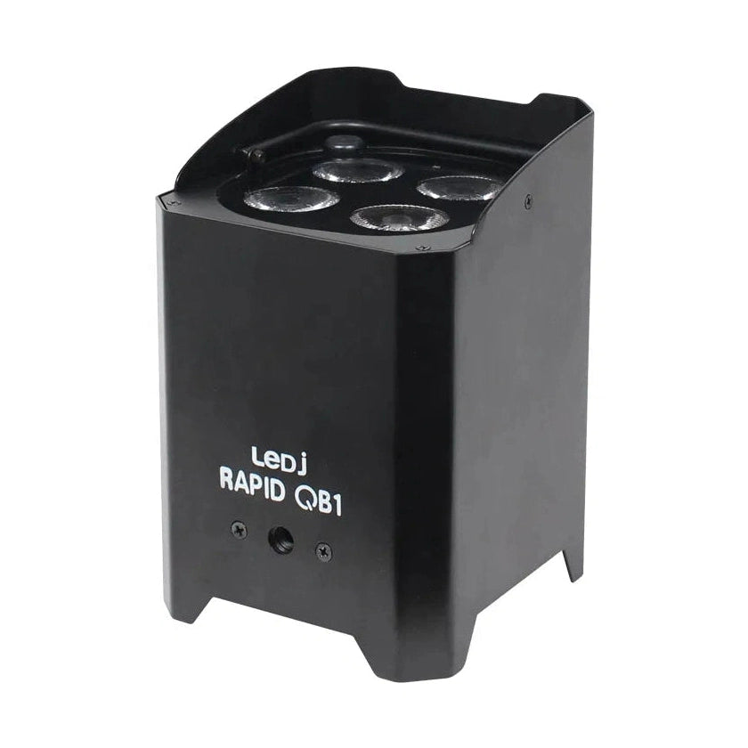 LEDj Rapid QB1 RGBW Battery Uplighter – 4 x 8W RGBW LEDs Black 3