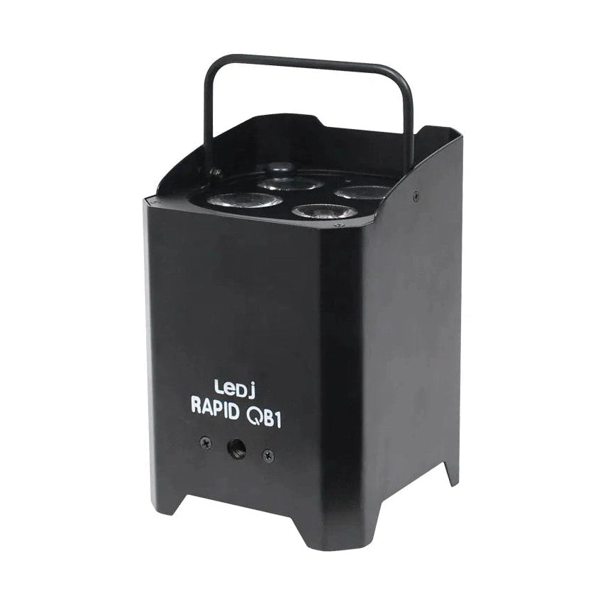 LEDj Rapid QB1 RGBW Battery Uplighter – 4 x 8W RGBW LEDs Black 5
