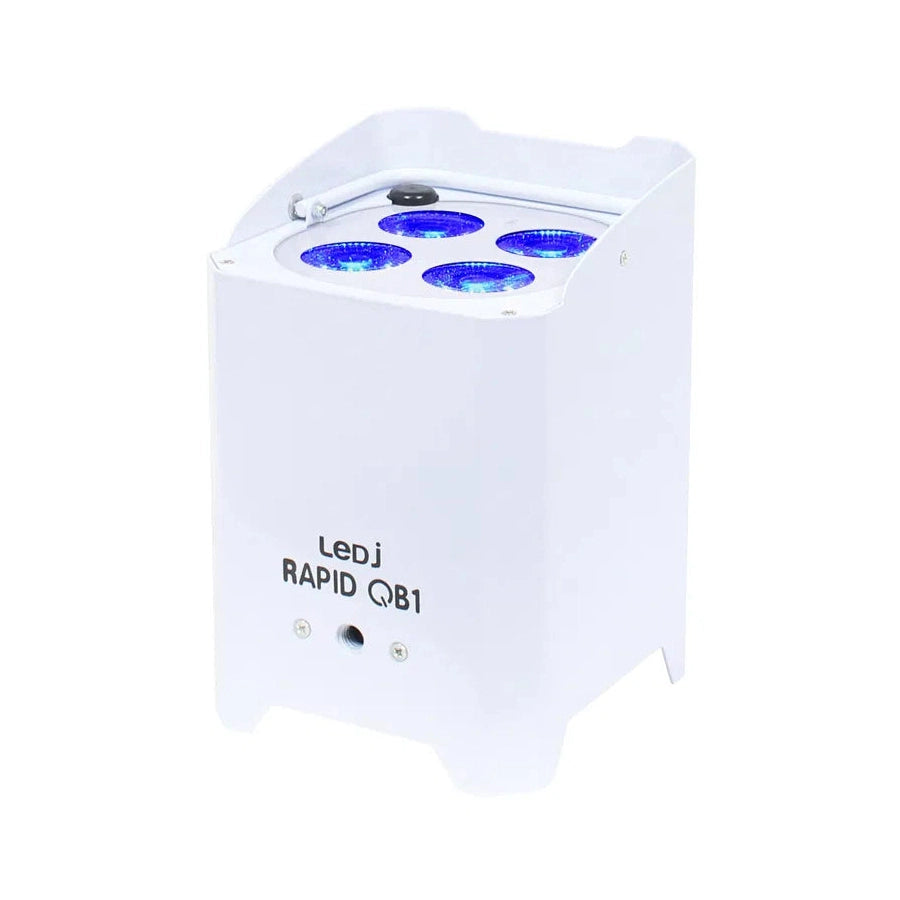 LEDj Rapid QB1 RGBW Battery Uplighter – 4 x 8W RGBW LEDs White 2