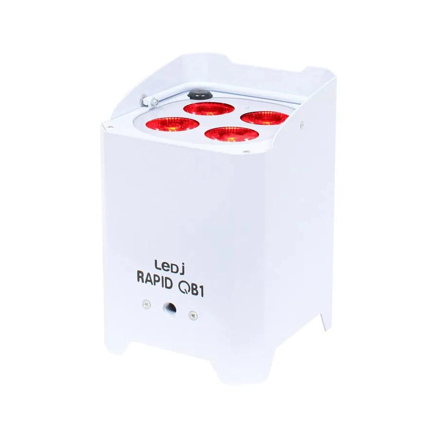 LEDj Rapid QB1 HEX Battery Uplighter – 4 x 12W RGBWAUV LEDs White 2