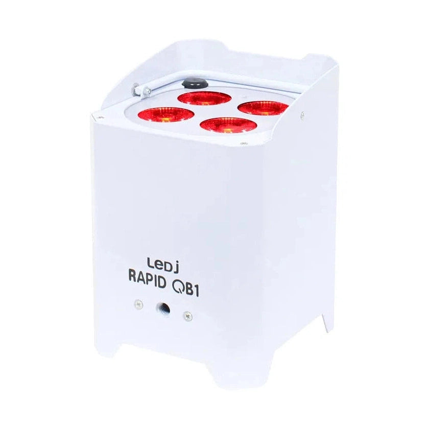LEDj Rapid QB1 HEX Battery Uplighter – 4 x 12W RGBWAUV LEDs White 2