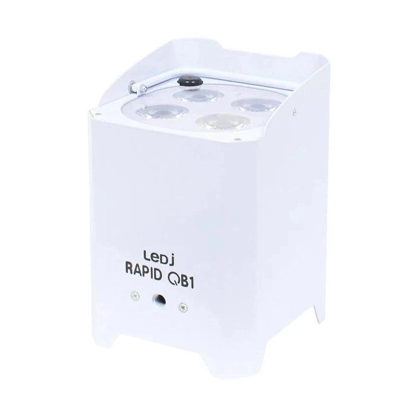 LEDj Rapid QB1 HEX Battery Uplighter – 4 x 12W RGBWAUV LEDs White 3