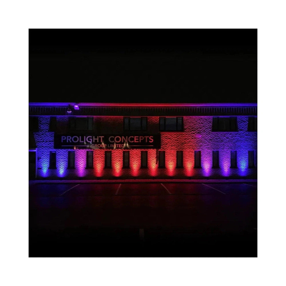LEDj Rapid QB1 RGBA IP Battery Uplighter – 4 x 8W RGBA LEDs Black 18
