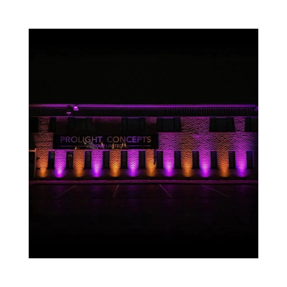 LEDj Rapid QB1 RGBA IP Battery Uplighter – 4 x 8W RGBA LEDs Black 16