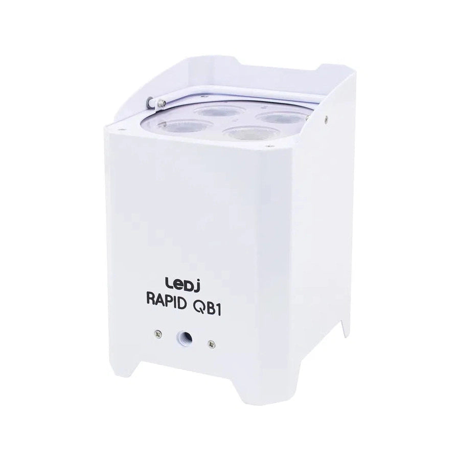 LEDj Rapid QB1 RGBA IP Battery Uplighter – 4 x 8W RGBA LEDs White 3
