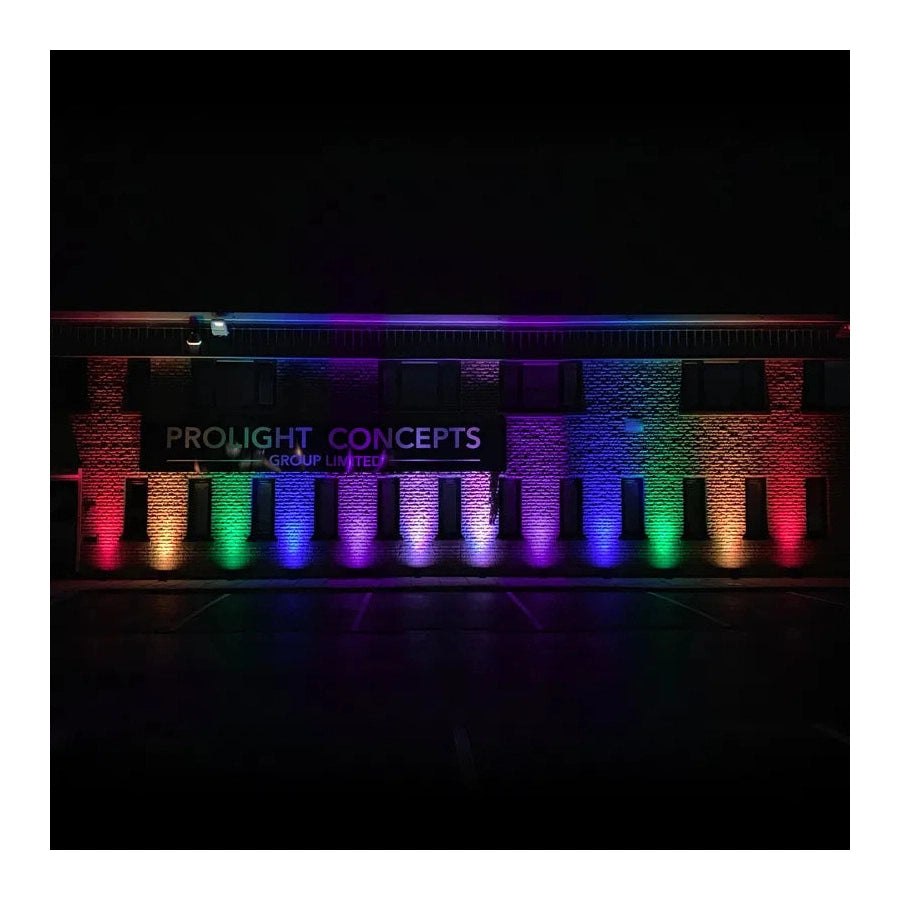 LEDj Rapid QB1 HEX IP Battery Uplighter – 4 x 12W RGBWAUV LEDs Black 18