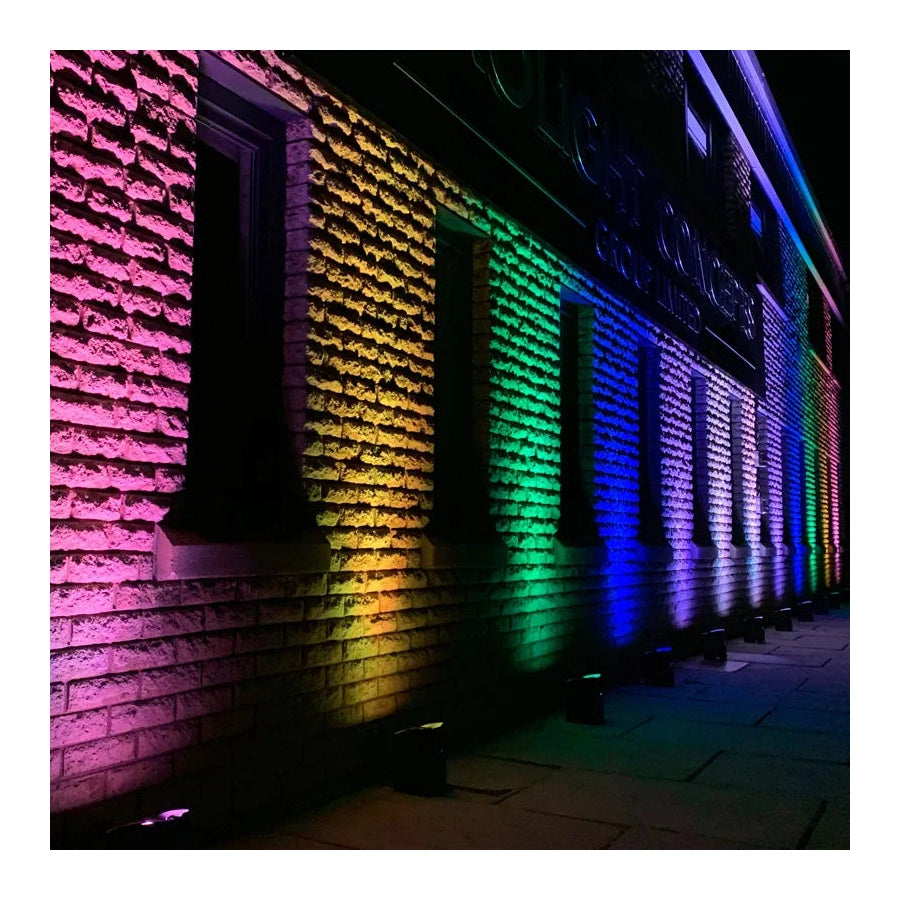 LEDj Rapid QB1 HEX IP Battery Uplighter – 4 x 12W RGBWAUV LEDs White 13