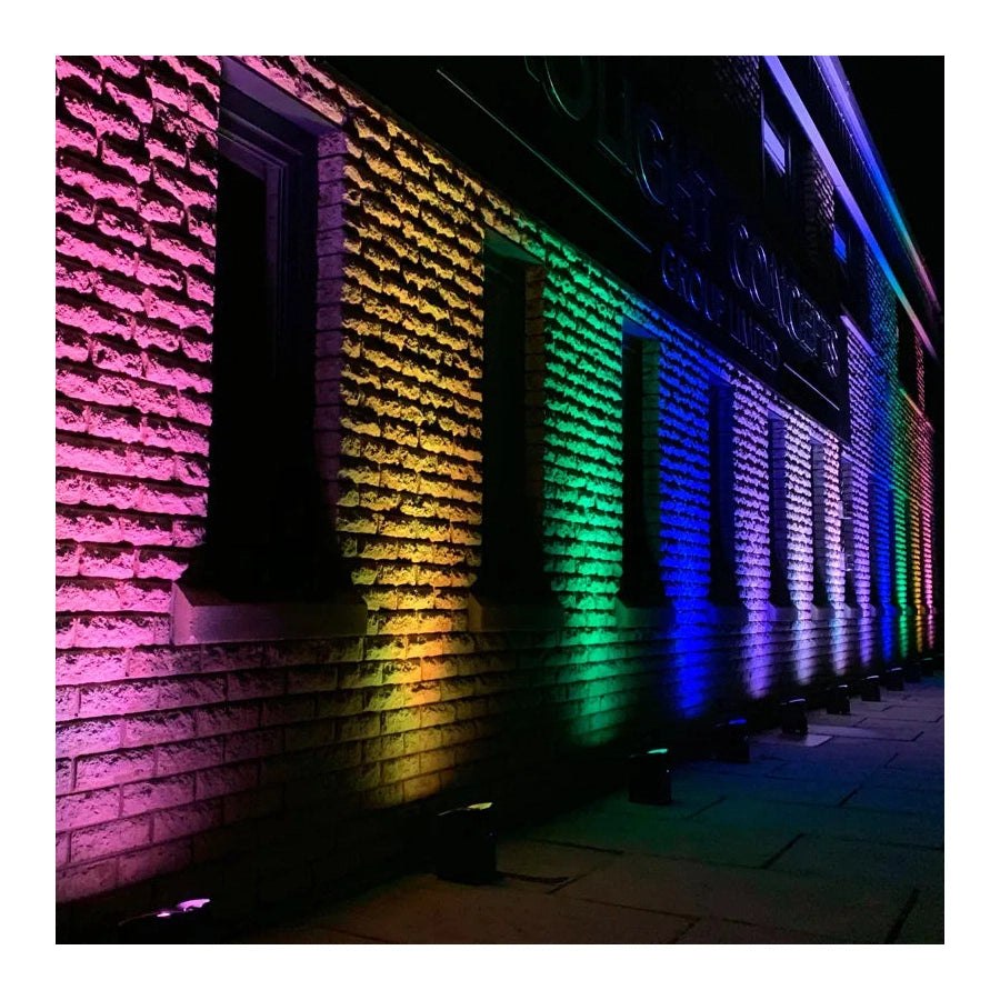 LEDj Rapid QB1 HEX IP Battery Uplighter – 4 x 12W RGBWAUV LEDs White 13