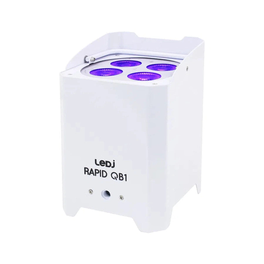 LEDj Rapid QB1 HEX IP Battery Uplighter – 4 x 12W RGBWAUV LEDs White 2