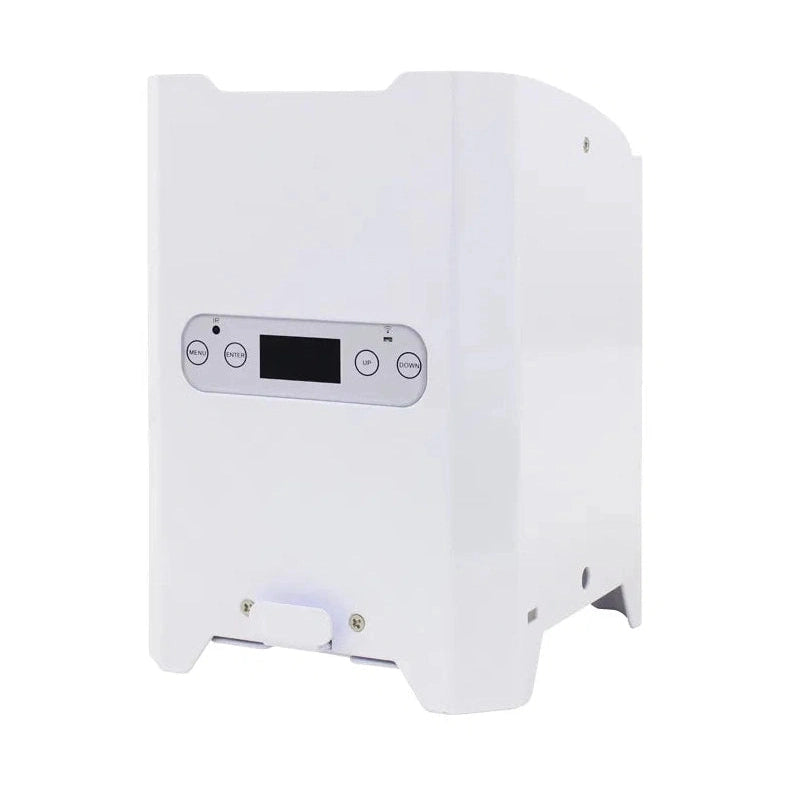 LEDj Rapid QB1 HEX IP Battery Uplighter – 4 x 12W RGBWAUV LEDs White 4