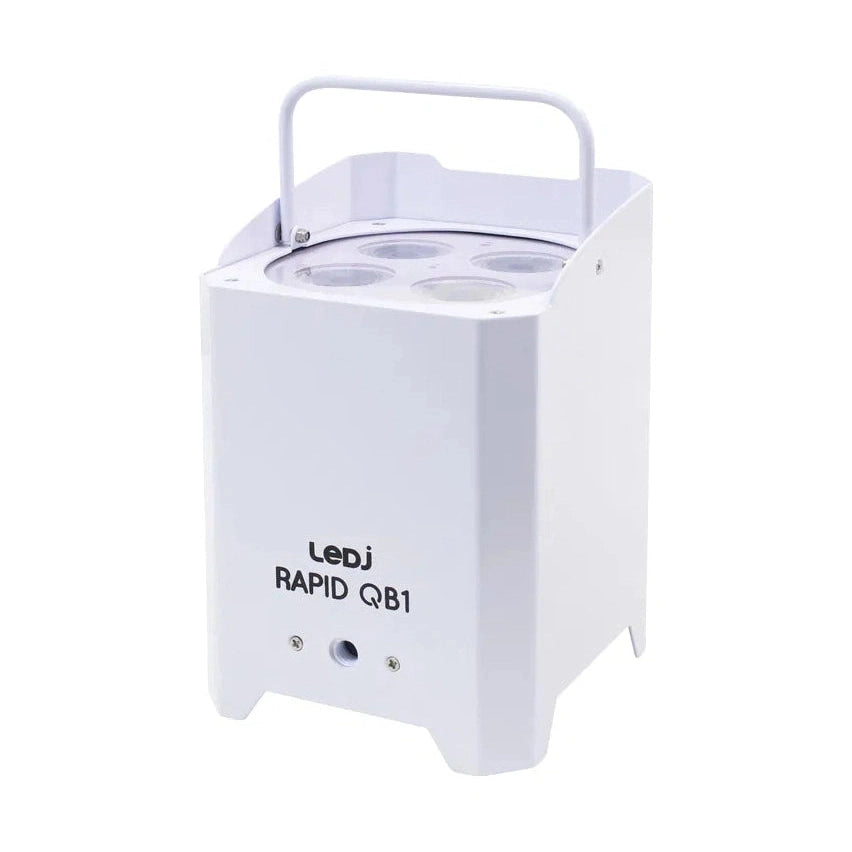 LEDj Rapid QB1 HEX IP Battery Uplighter – 4 x 12W RGBWAUV LEDs White 5