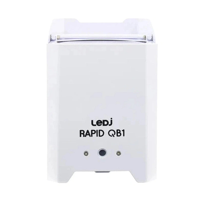 LEDj Rapid QB1 HEX IP Battery Uplighter – 4 x 12W RGBWAUV LEDs White 9