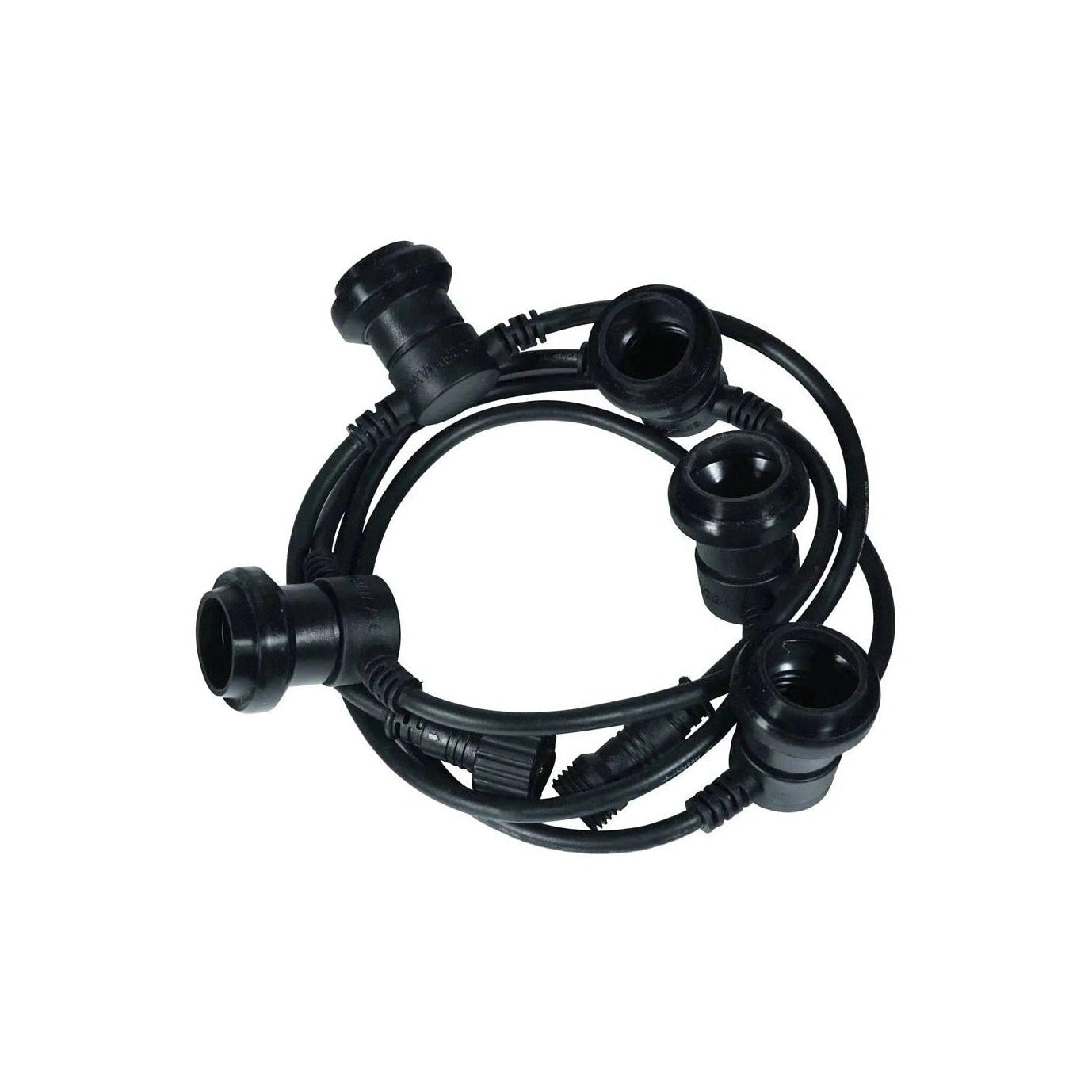 LEDj ES Rubber Festoon String 25m – 1m Spacing, 16A Plug & Socket Lamps Not Included 2