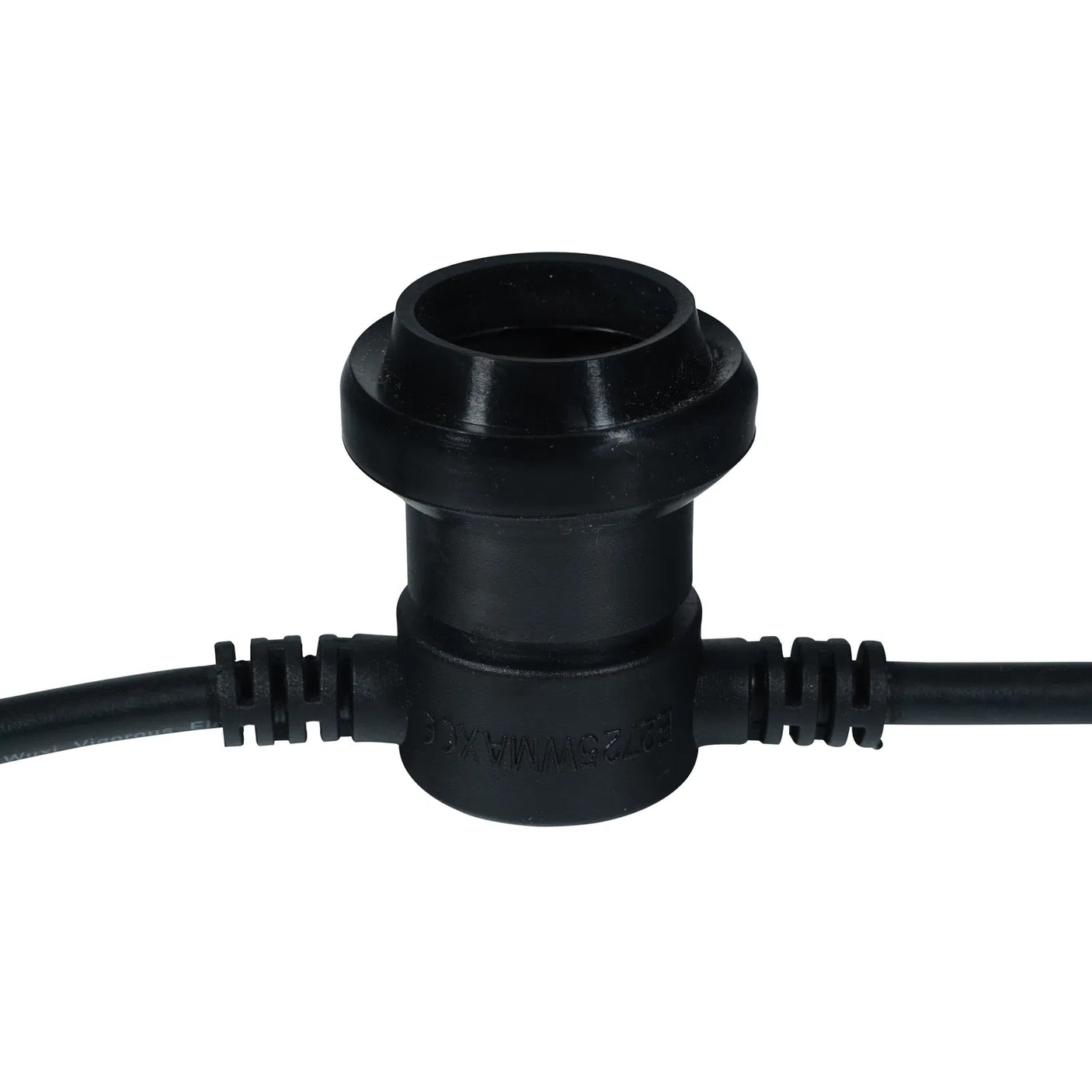 LEDj ES Rubber Festoon String 25m – 1m Spacing, 16A Plug & Socket Lamps Not Included 3