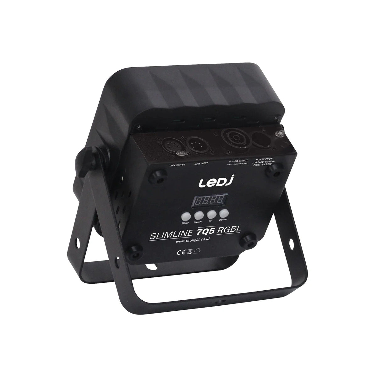 LEDj Slimline 7Q5 RGBL LED Par Can – Black Housing 4