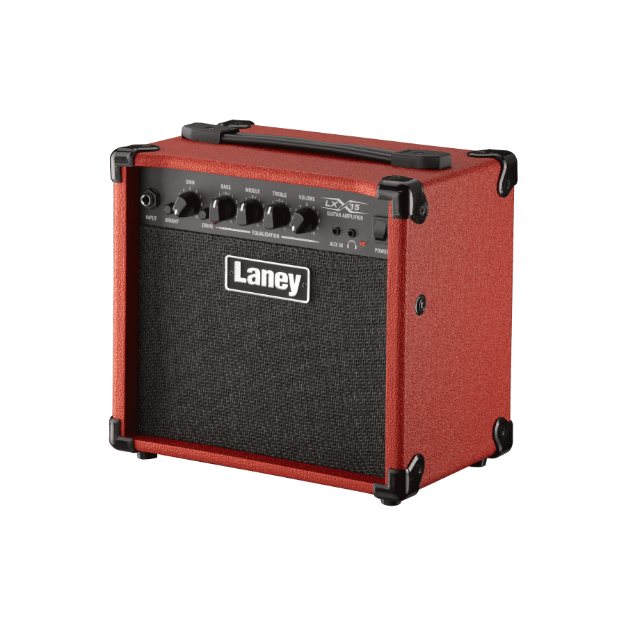 Laney LX15 15W Guitar Combo Amplifier with 2 x 5" Woofers Red 3