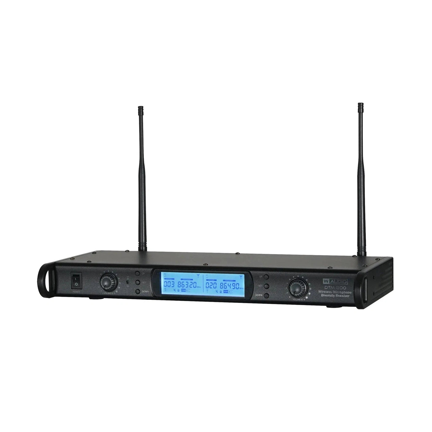 W Audio DTM 800H Dual Handheld Wireless Microphone System 863-865Mhz 2