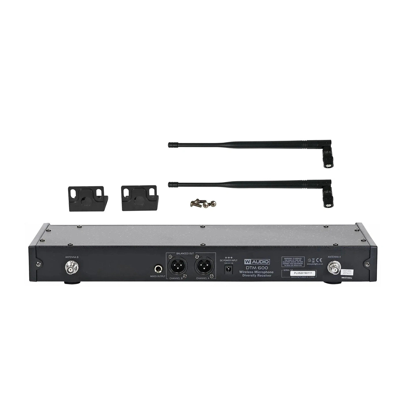 W Audio DTM 600H Dual Handheld Wireless Microphone System 606-614MHz 3