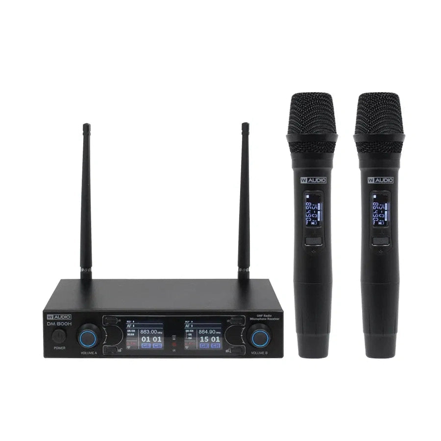 W Audio DM 800H Twin Handheld UHF System 863.0Mhz-865.0Mhz 1