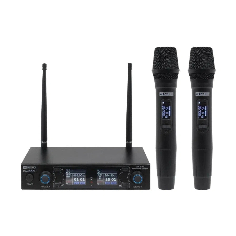 W Audio DM 800H Twin Handheld UHF System 863.0Mhz-865.0Mhz 1