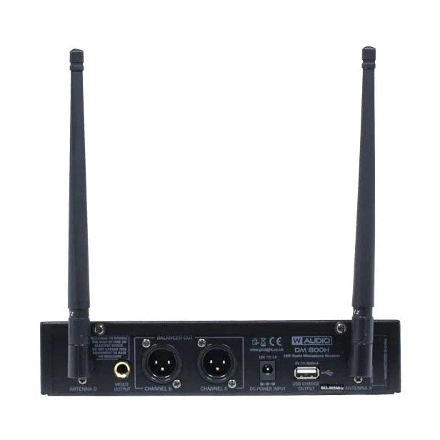 W Audio DM 800H Twin Handheld UHF System 863.0Mhz-865.0Mhz 4