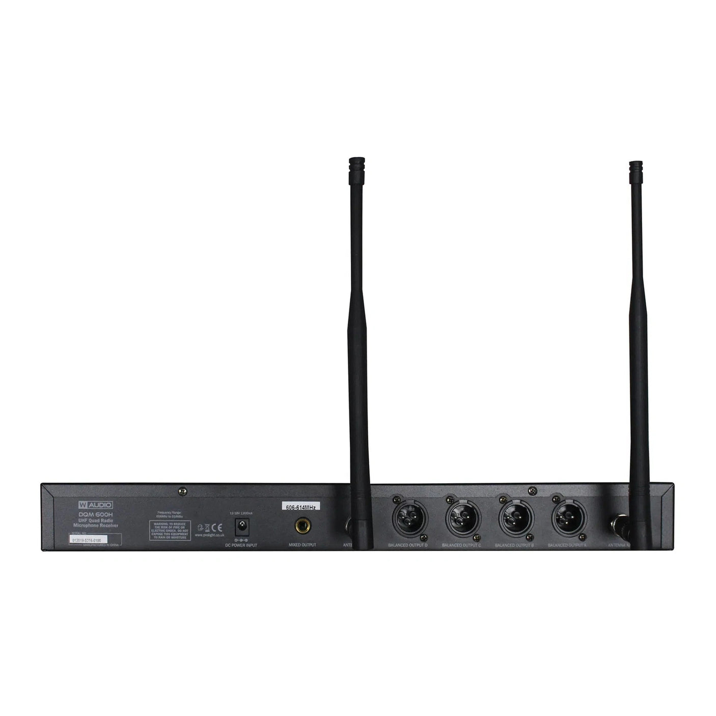 W Audio DQM 600H Quad Handheld Wireless Microphone System 606-614Mhz 3