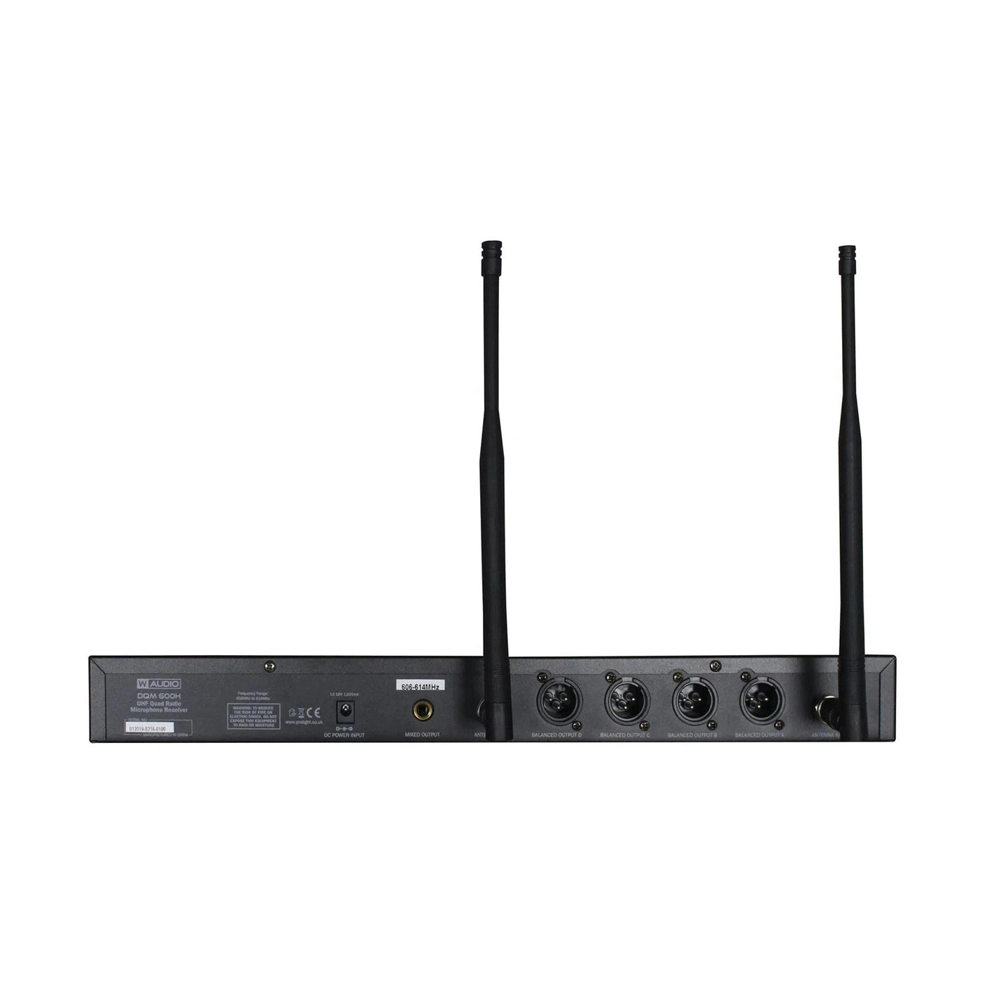 W Audio DQM 600H Quad Handheld Wireless Microphone System 606-614Mhz 3